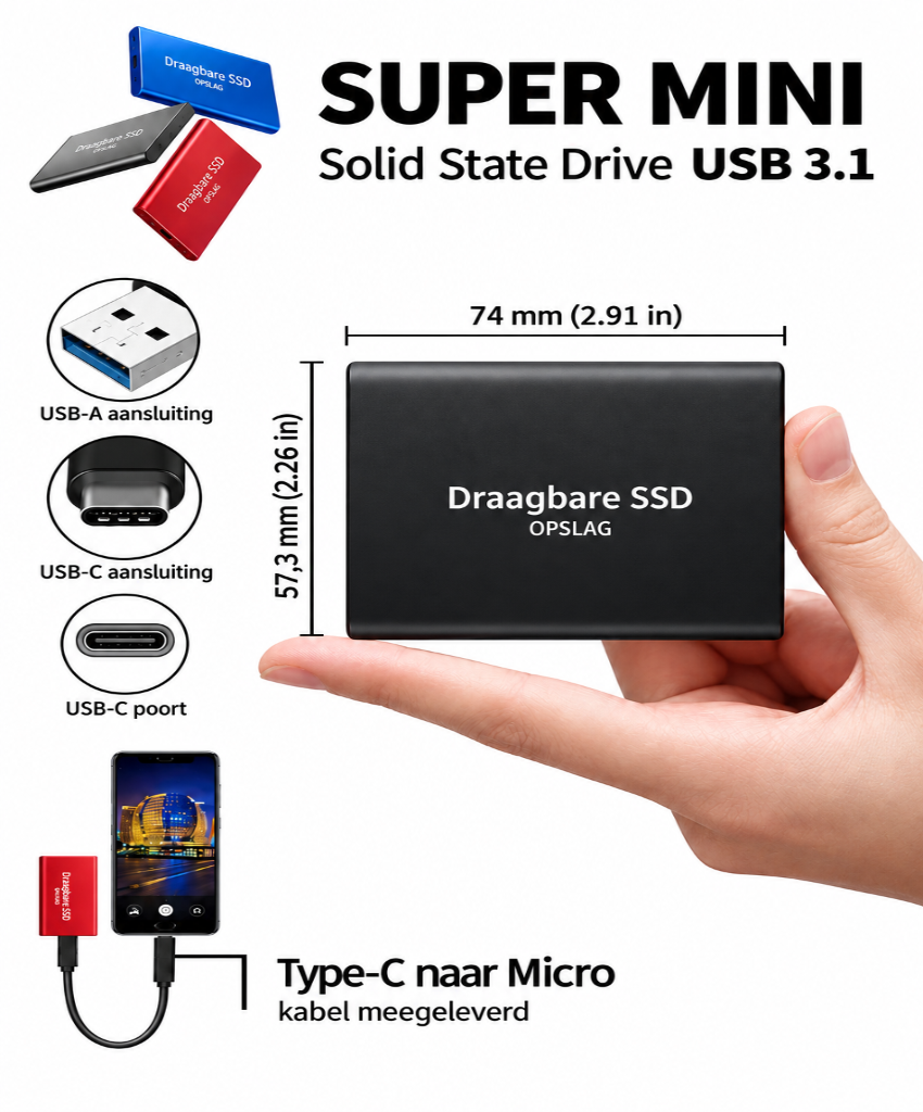 External SSD 128 TB Compact and Fast Portable Drive 4