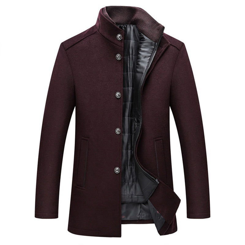 Windproof wool coat for men – Logan
