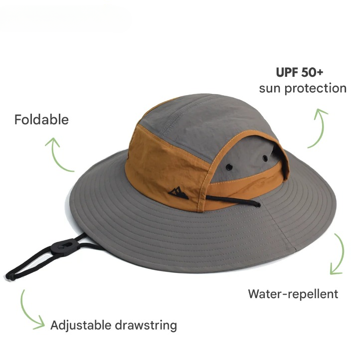 Sammenklappelig udendørs solhat med UV-beskyttelse – SunGuard Explorer
