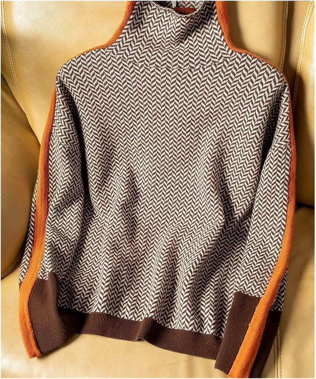 Dame rullekravepullover i blød strik – Amira