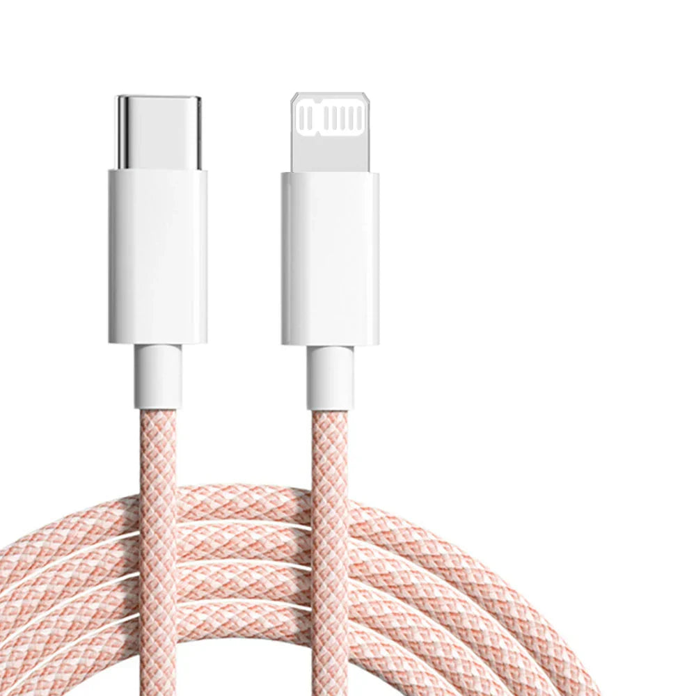 USB-C Lightning Charging Cable – 3A Fast Charge for iPhone & iPad – Buy 1 Get 1 Free-Pink-2m-State of Style