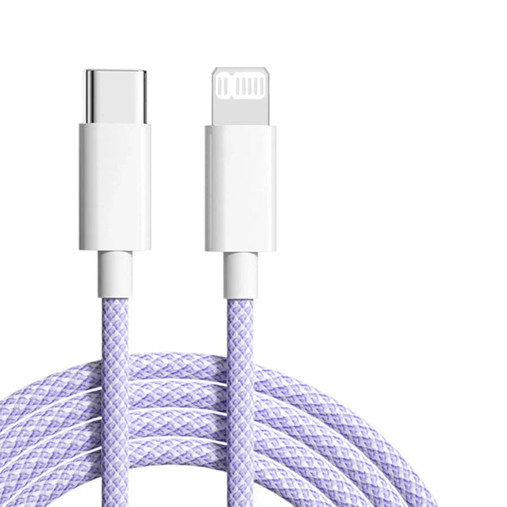 USB-C Lightning Charging Cable – 3A Fast Charge for iPhone & iPad – Buy 1 Get 1 Free-Purple-2m-State of Style