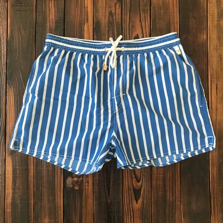 Stribede herreshorts med elastisk talje – Matteo