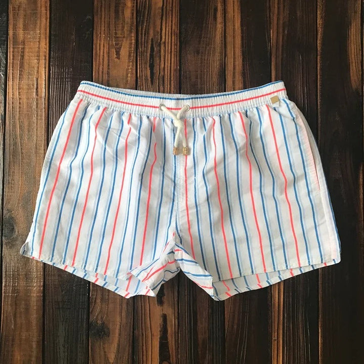 Stribede herreshorts med elastisk talje – Matteo