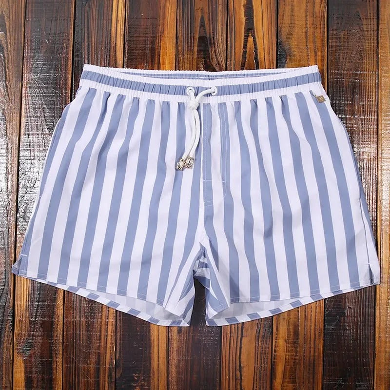 Stribede herreshorts med elastisk talje – Matteo