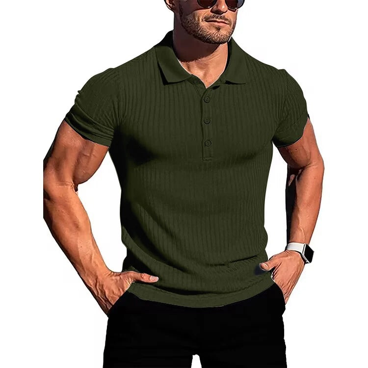 Comfortable & Stylish Breathable Men's Polo Shirt with Button Placket – Nevan