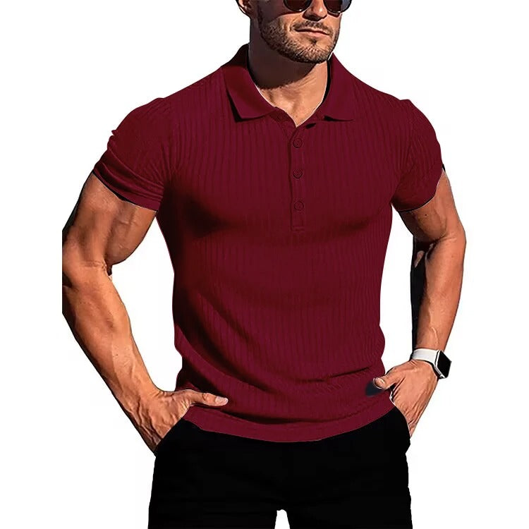Comfortable & Stylish Breathable Men's Polo Shirt with Button Placket – Nevan