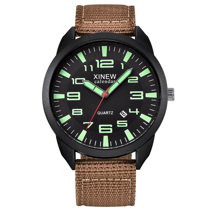Quartz Uhr mit Leuchtzifferblatt & Kalender – Lumo