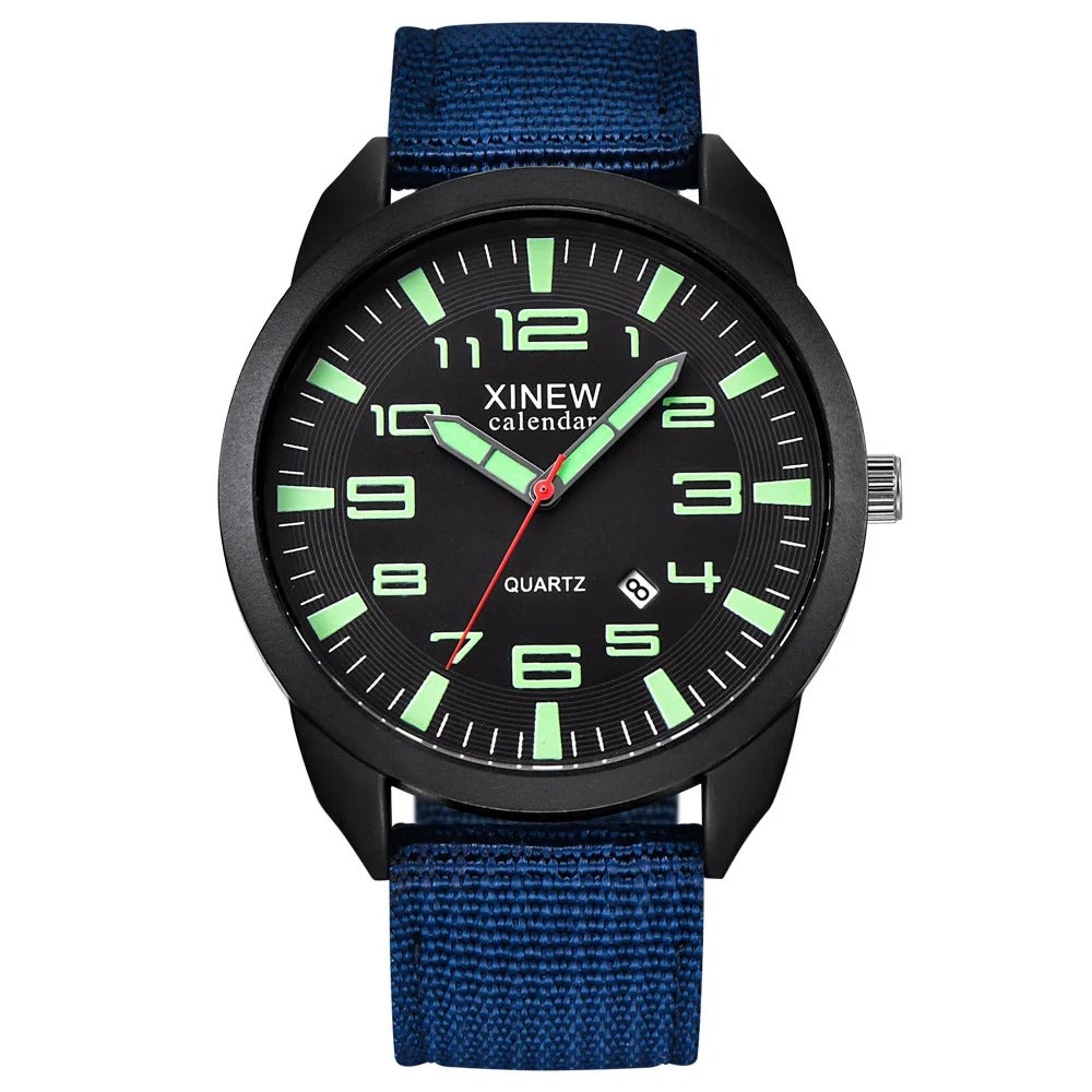 Quartz Uhr mit Leuchtzifferblatt & Kalender – Lumo