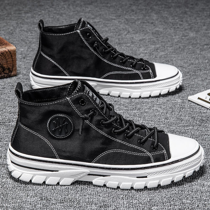 Trendy urbane lærreds-sneakers til herrer - Viktor