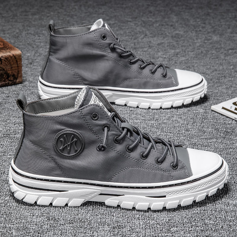 Trendy urbane lærreds-sneakers til herrer - Viktor