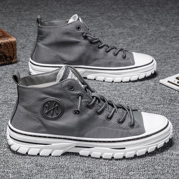 Trendy urbane lærreds-sneakers til herrer - Viktor