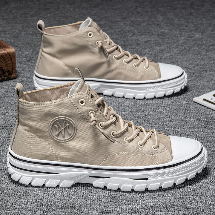 Trendy urbane lærreds-sneakers til herrer - Viktor
