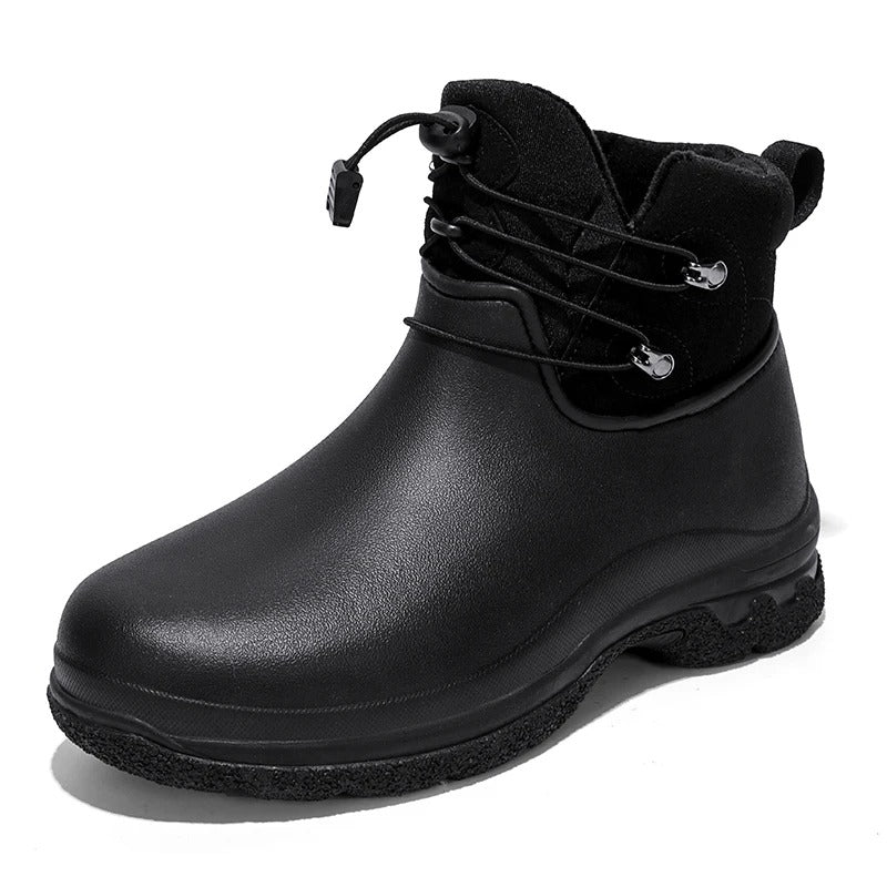Men's Waterproof Rain Boots with Ankle Strap & Tread Sole – Darius