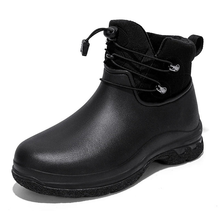 Men's Waterproof Rain Boots with Ankle Strap & Tread Sole – Darius