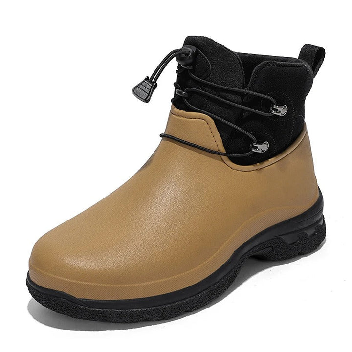 Men's Waterproof Rain Boots with Ankle Strap & Tread Sole – Darius