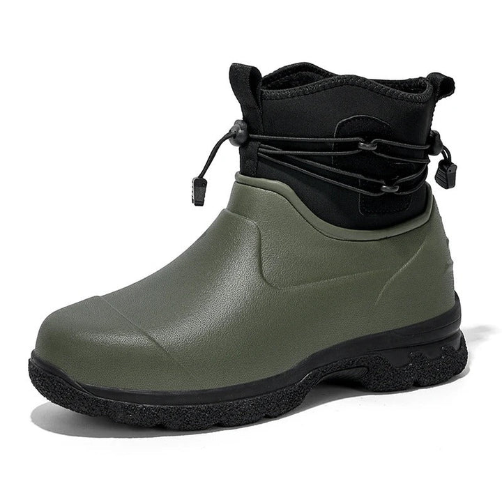 Men's Waterproof Rain Boots with Ankle Strap & Tread Sole – Darius