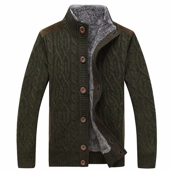 Herren Strickjacke mit warmer Innenfutter – Tobias