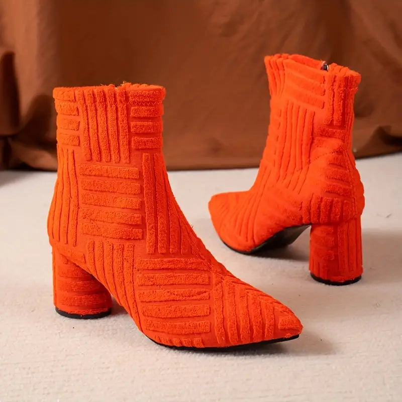 Simple women's boots with block heel – Selene