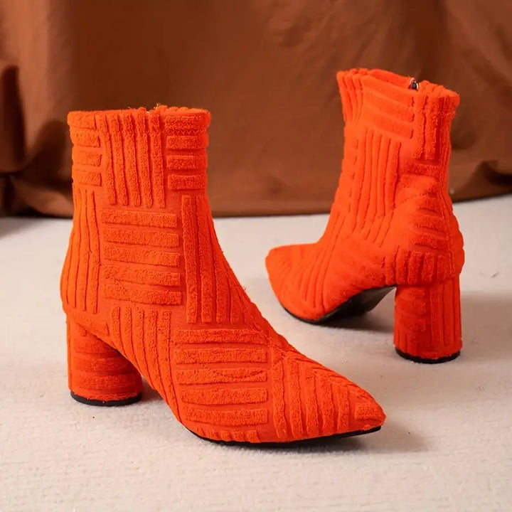 Simple women's boots with block heel – Selene