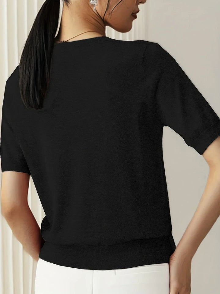 Jersey de primavera de manga corta para mujer – Mila