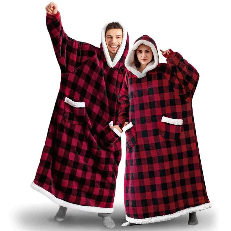 Plaid Winter Blanket Sweater