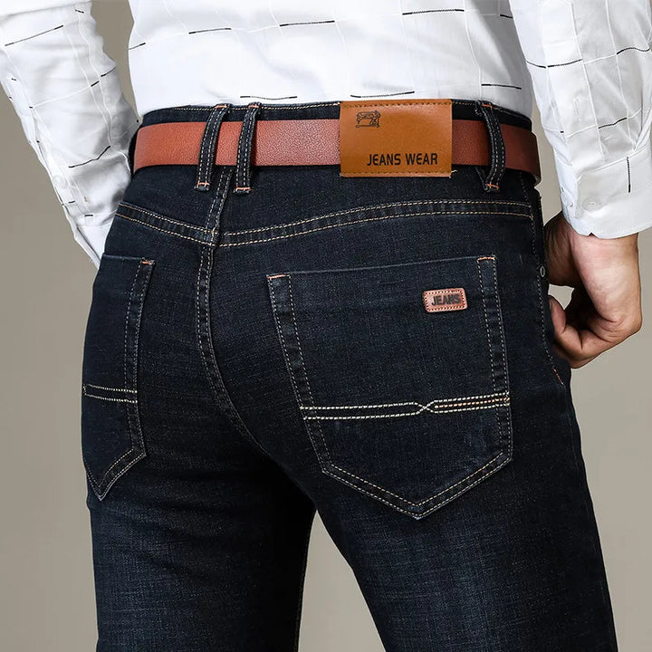 Jeans | Lige, afslappede stretchjeans