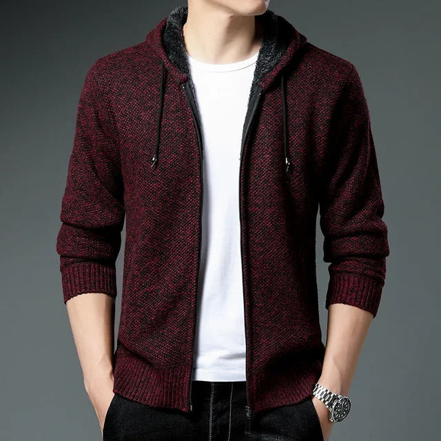 StripeZip vest | Trendy stribet vintercardigan