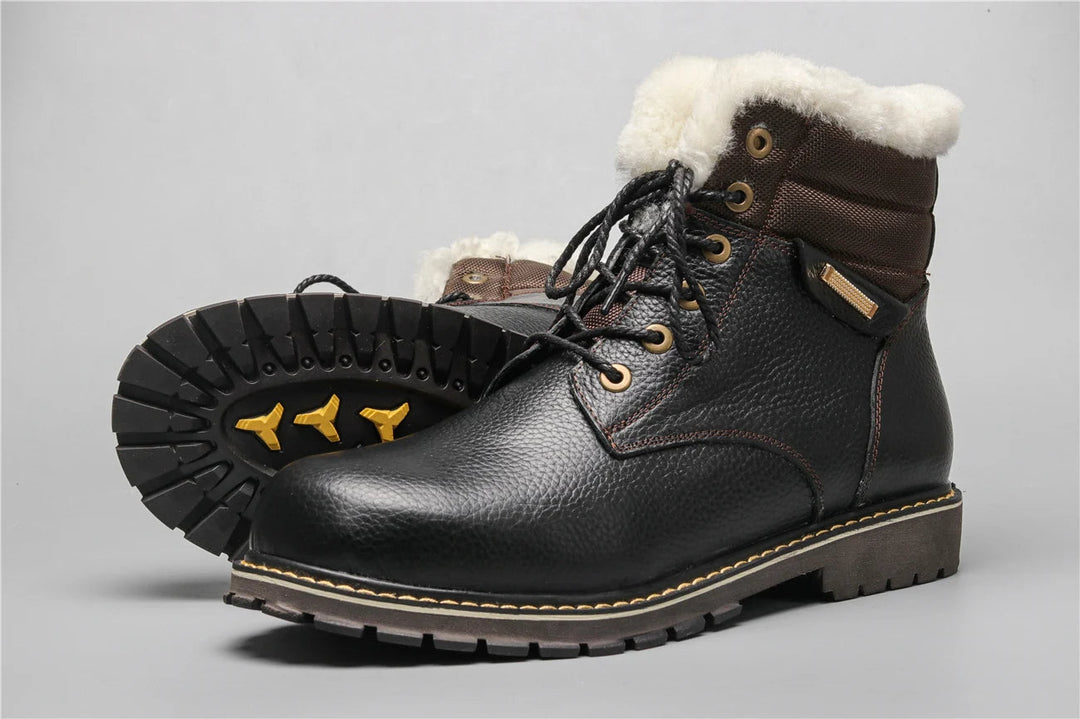 Winter boots made of leather | With wonderfully warm wool lining