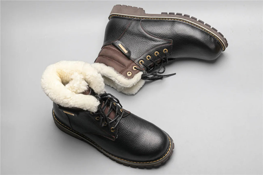 Winter boots made of leather | With wonderfully warm wool lining
