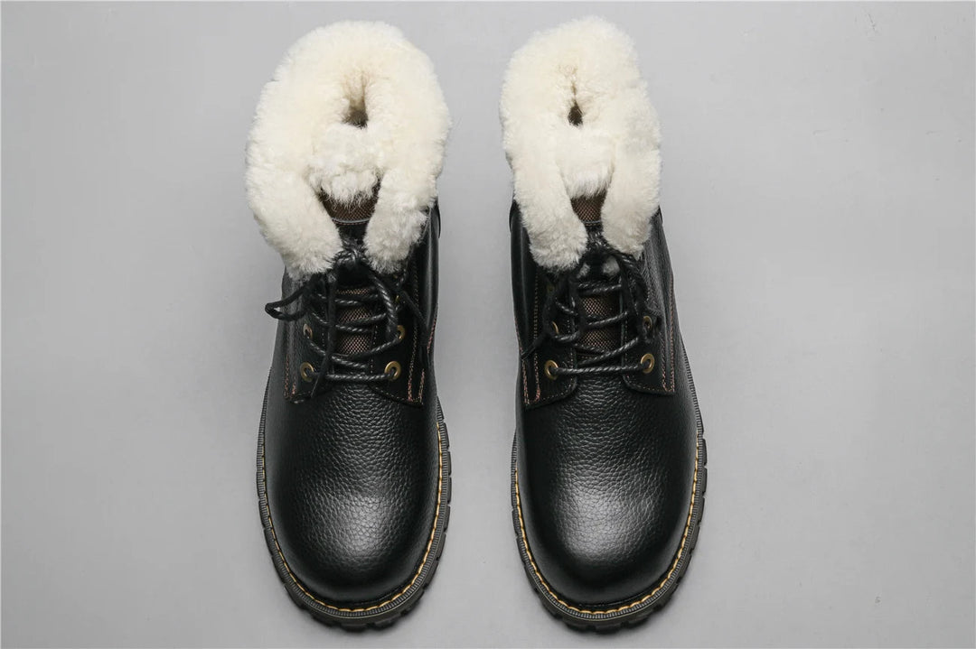 Winter boots made of leather | With wonderfully warm wool lining