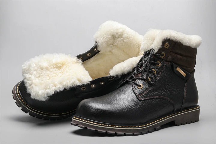 Winter boots made of leather | With wonderfully warm wool lining