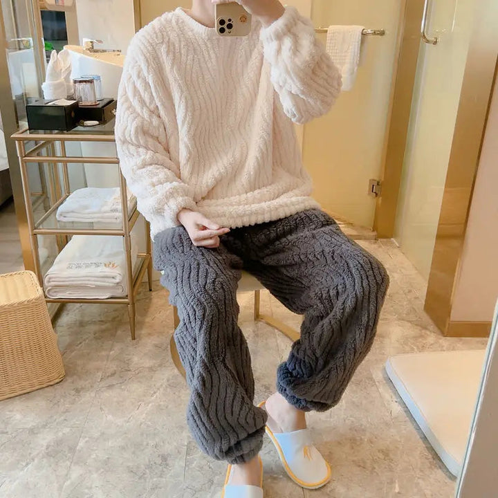 Coral Fleece Pajamas | Comfortable and Warm Pajamas for Men