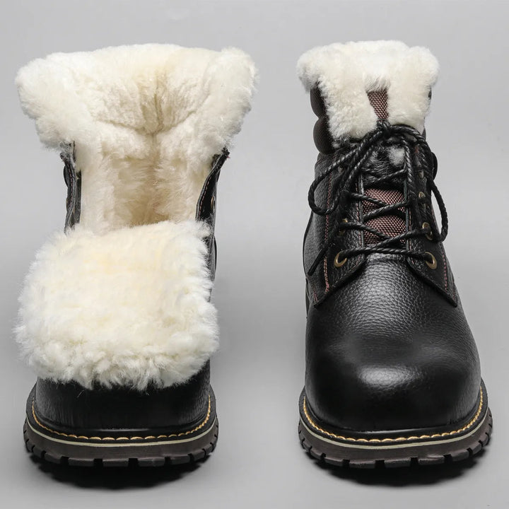 Winter boots made of leather | With wonderfully warm wool lining