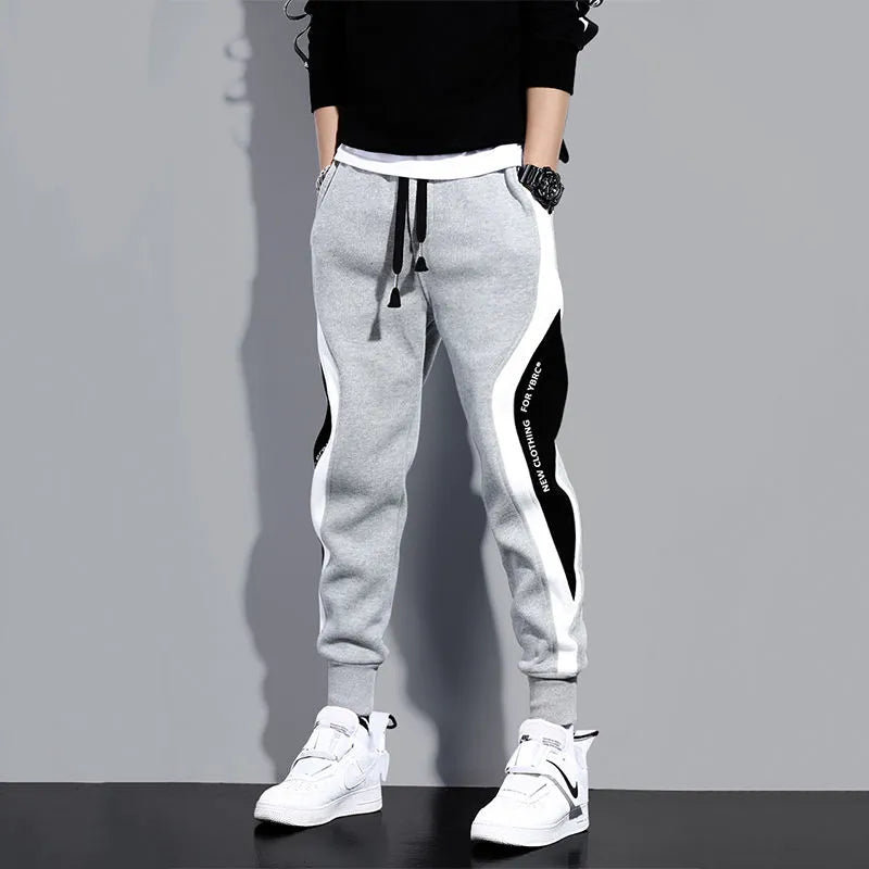 Casual joggingbukser | Sportslige elastiske patchwork