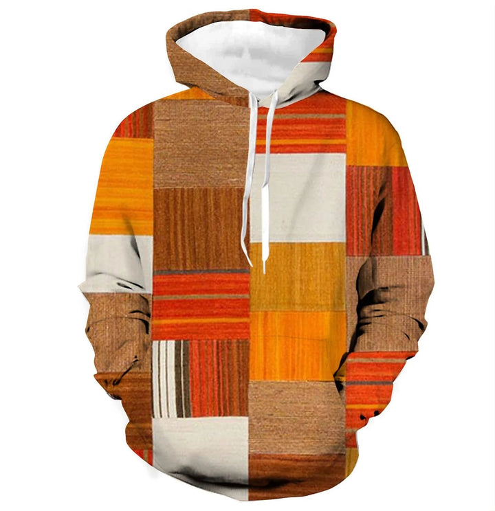 3D Checkered Hoodie | Urban Vibes Oversized Sweater