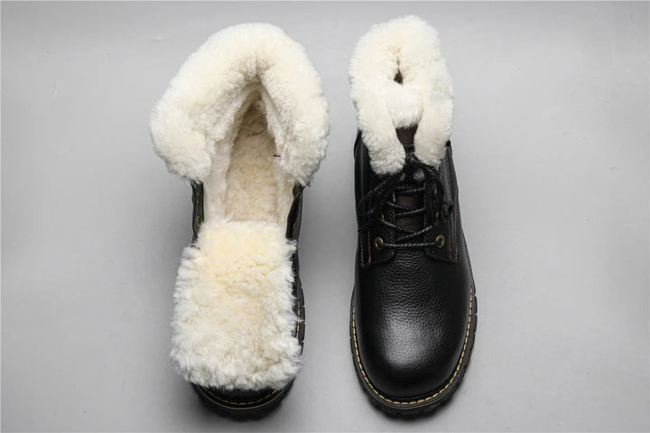 Winter boots made of leather | With wonderfully warm wool lining