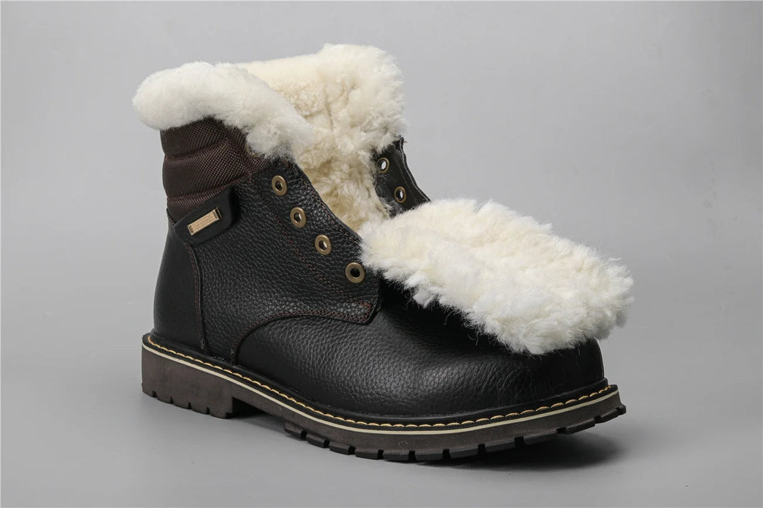 Winter boots made of leather | With wonderfully warm wool lining