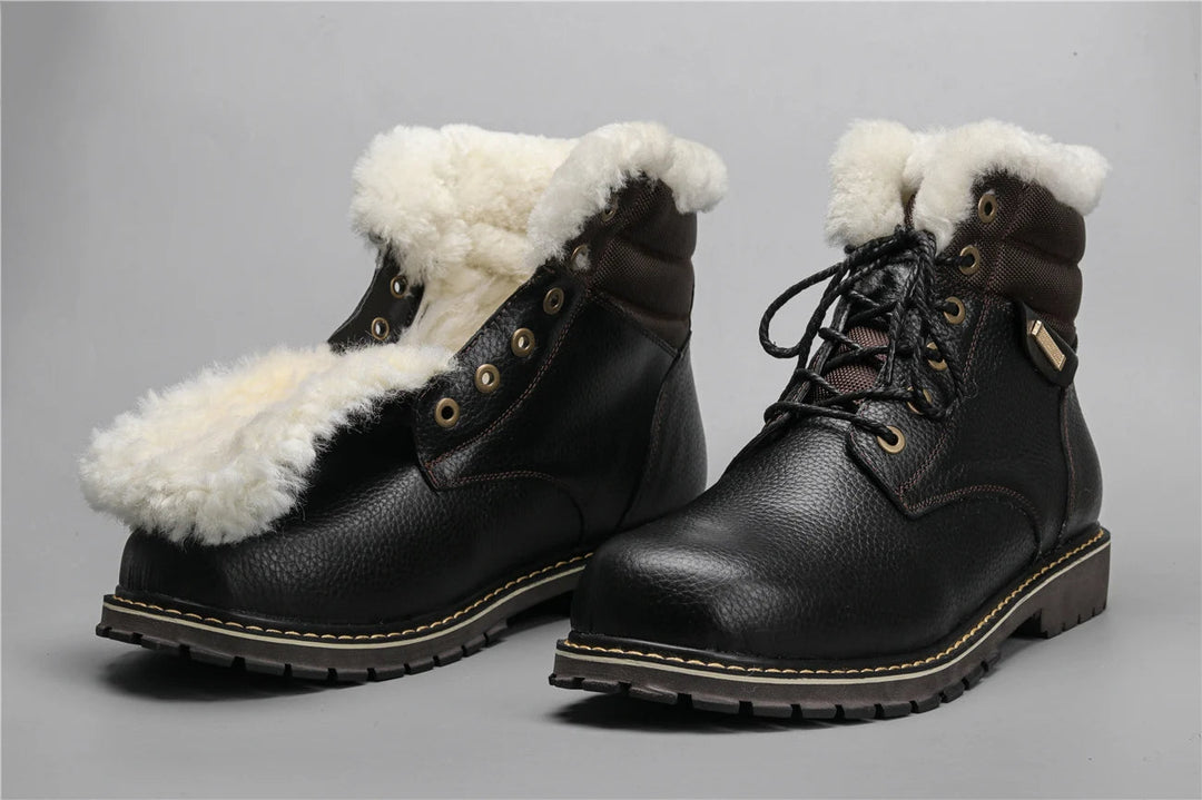 Winter boots made of leather | With wonderfully warm wool lining