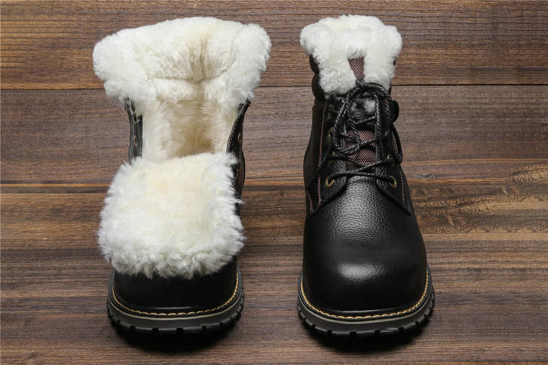 Winter boots made of leather | With wonderfully warm wool lining