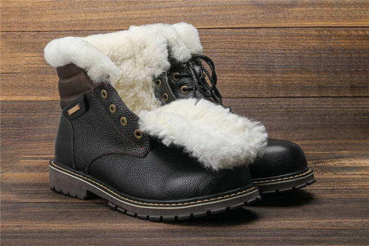 Winter boots made of leather | With wonderfully warm wool lining