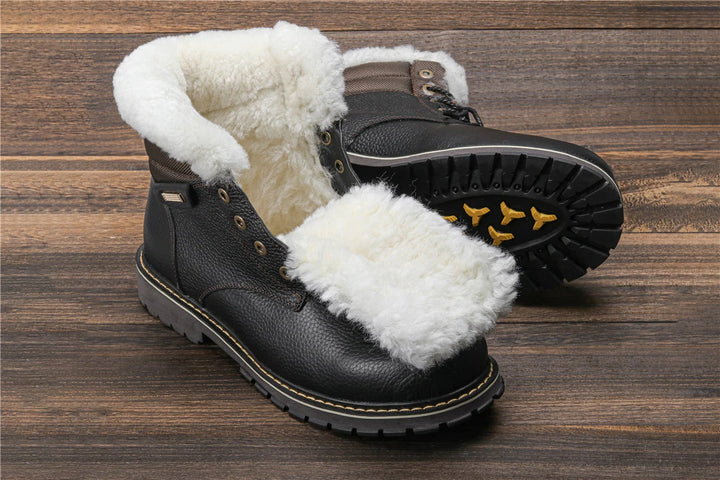Winter boots made of leather | With wonderfully warm wool lining