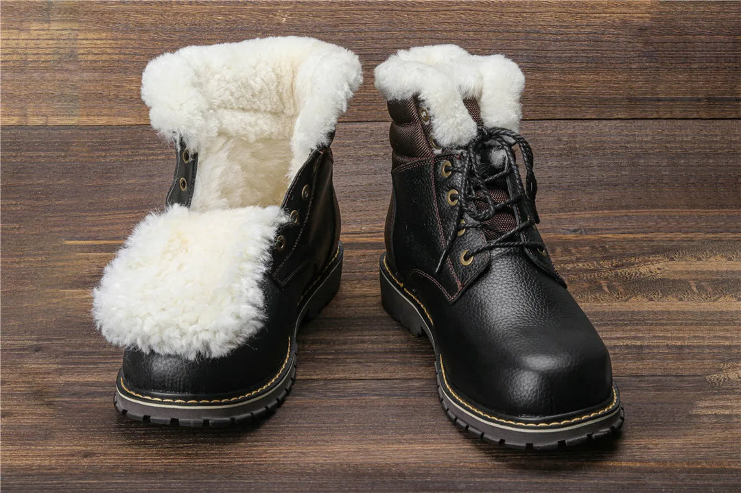 Winter boots made of leather | With wonderfully warm wool lining
