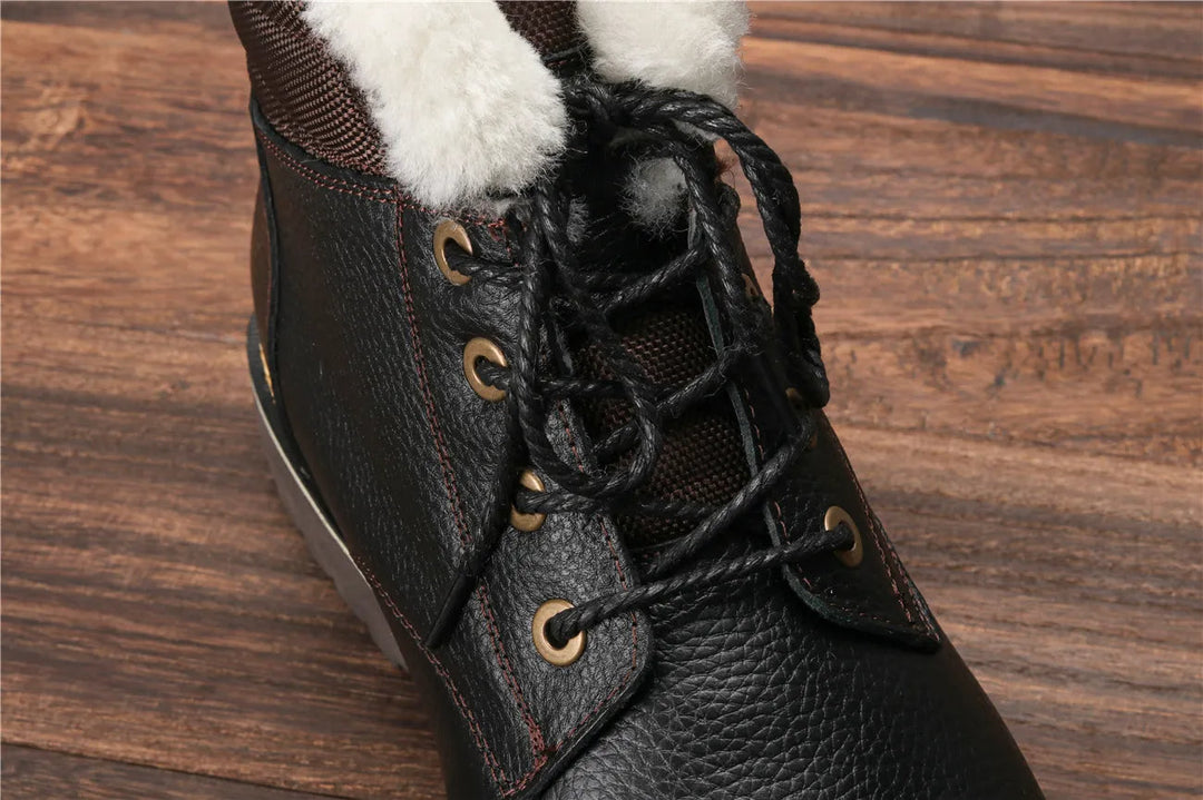 Winter boots made of leather | With wonderfully warm wool lining