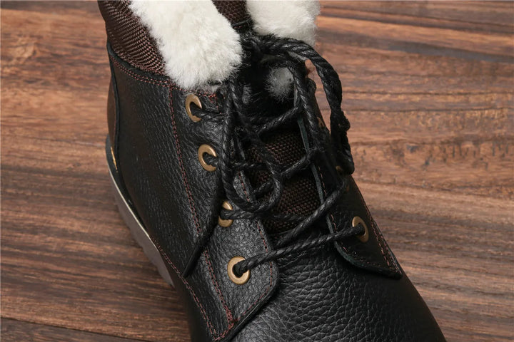 Winter boots made of leather | With wonderfully warm wool lining