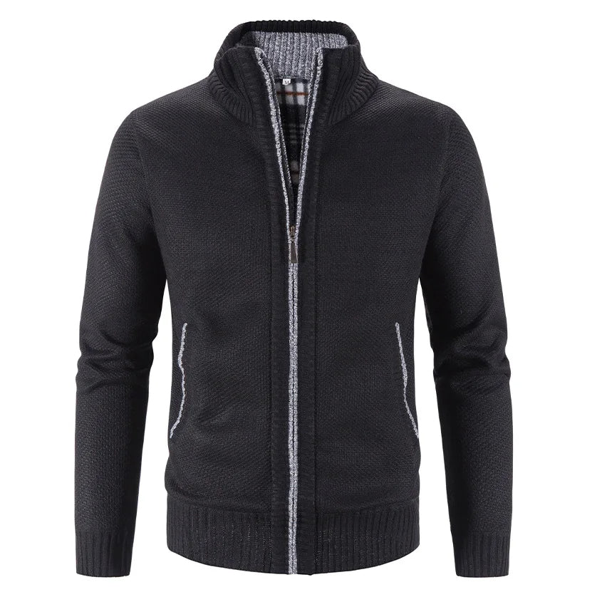 strikket slim fit-vest | afslappet efterårs-cardigan
