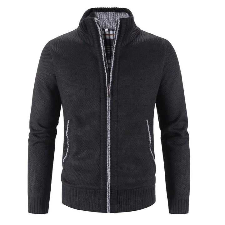 strikket slim fit-vest | afslappet efterårs-cardigan