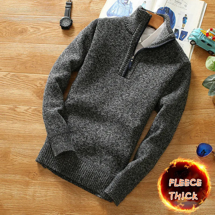 Bart Pullover | Wool Pullover with Half Zipper