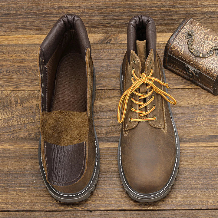 Zapatos de invierno de cuero | Verdadero calentador de invierno