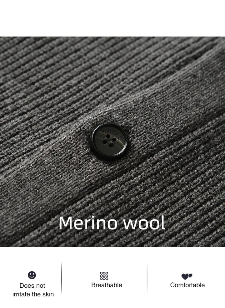 Rens knitted cardigan made of merino wool | Knotted cardigan